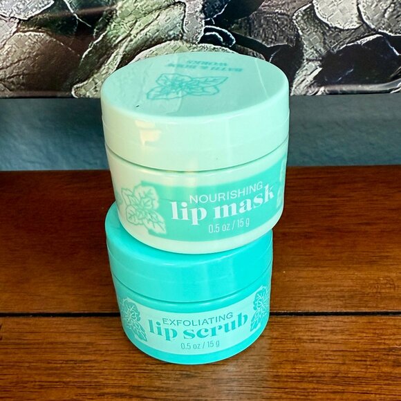Brand NEW 2-Pc Exfoliating SWEET MINT Lip Scrub & Lip Mask by Bath & Body Works - Picture 1 of 3